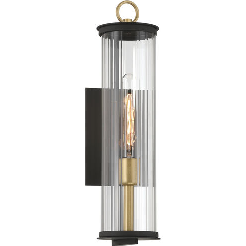 Cara 1 Light 19.25 inch Legacy Brass and Dark Matte Black Outdoor Wall Sconce