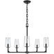 Fitzroy 5 Light 28 inch Matte Black Chandelier Ceiling Light