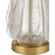 Zyphyrine 34 inch 150 watt Clear and Gold and Antique Brass Table Lamp Portable Light