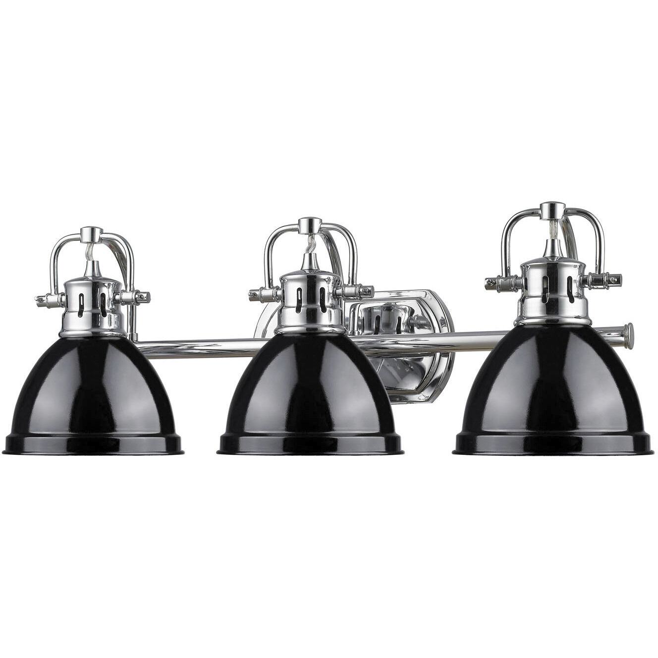 Yep Duncan Vanity Wall Light in Chrome, Black