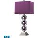 Alva 27 inch 9.5 watt Black Nickel Table Lamp Portable Light in LED