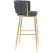 Woven Black and Polished Gold Chair