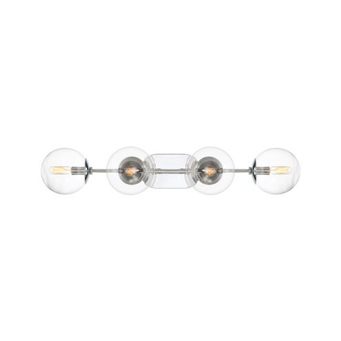 Welton 4 Light 32 inch Chrome Bath Light Wall Light