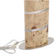 Cahill 28 inch 9 watt Natural Burl with Polished Nickel Table Lamp Portable Light