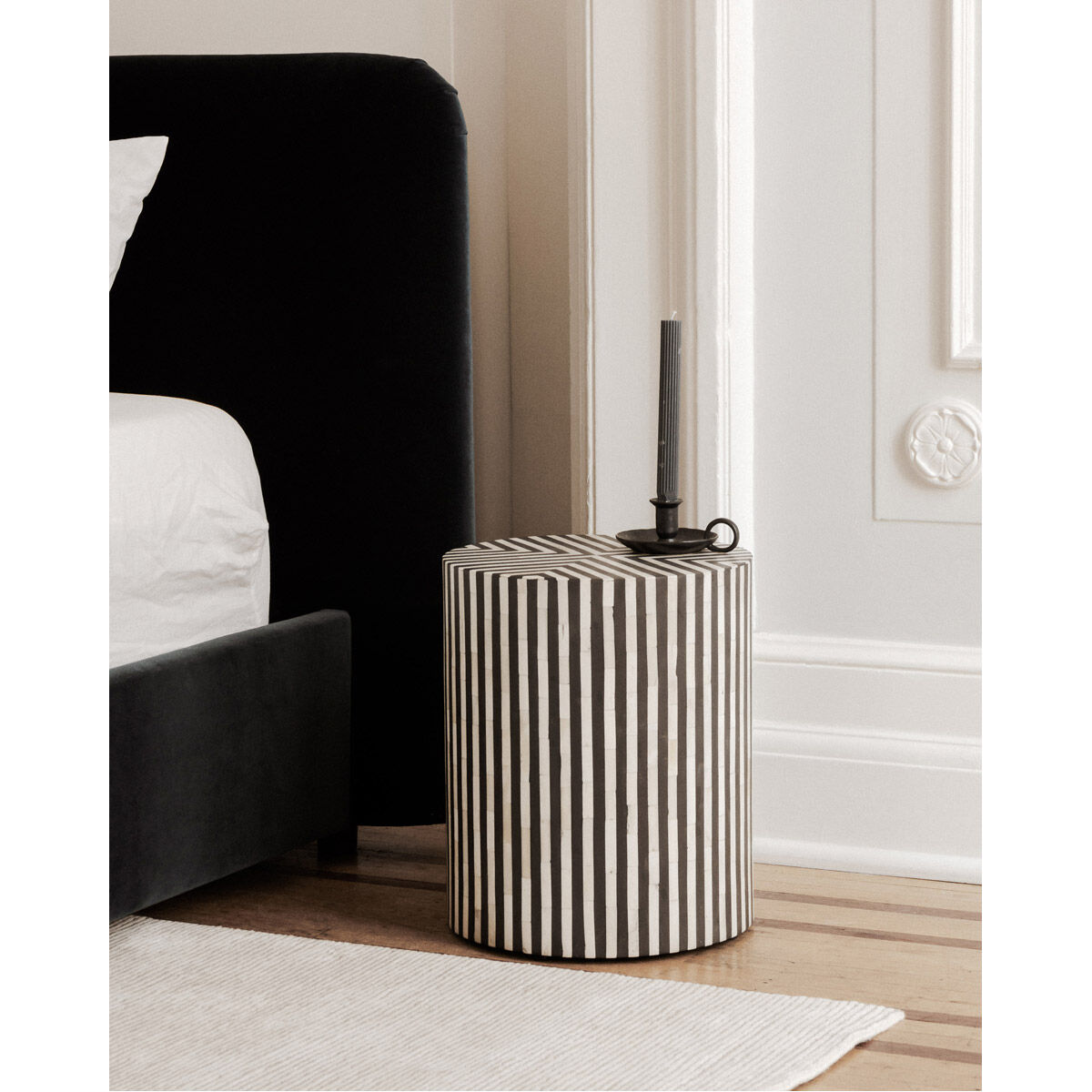 Chameau 18 X 15 inch Black Side Table