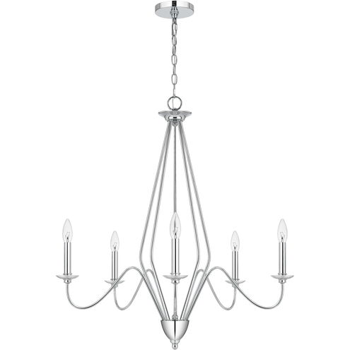 Norwich 5 Light 30 inch Chrome Chandelier Ceiling Light