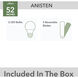 Anisten 52 inch Matte Black with Matte Black/Dark Gray Oak Blades Ceiling Fan