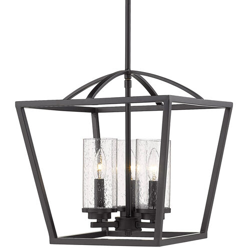 Mercer 3 Light 15 inch Matte Black Pendant Ceiling Light in Matte Black/Matte Black