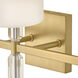 Anika 3 Light 23.25 inch Lacquered Brass Vanity Light Wall Light
