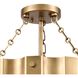Clausten 3 Light 17 inch Natural Brass Semi Flush Mount Ceiling Light