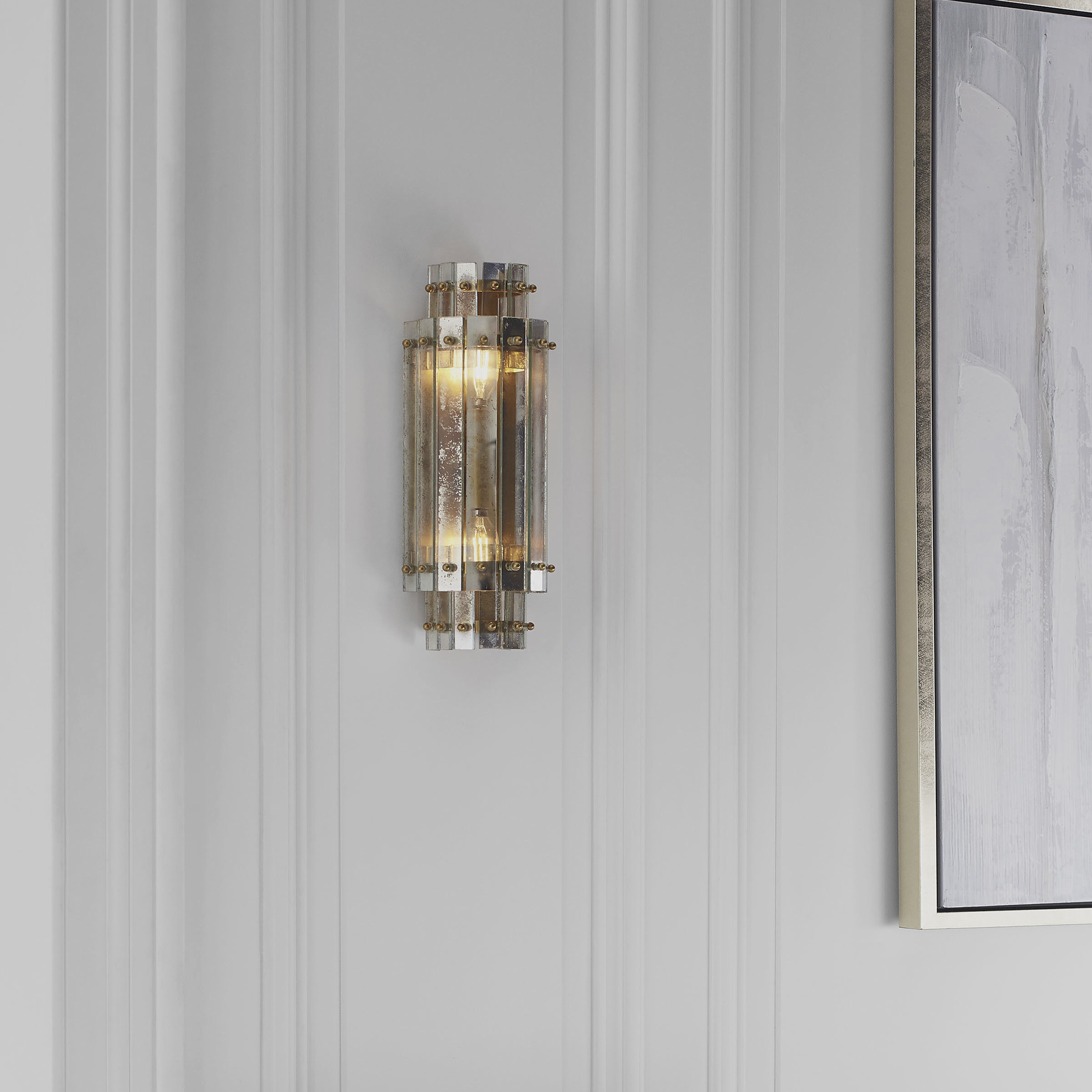 Carrier and Company Cadence LED 5.5 inch Hand-Rubbed Antique Brass Tiered Sconce Wall Light, Small