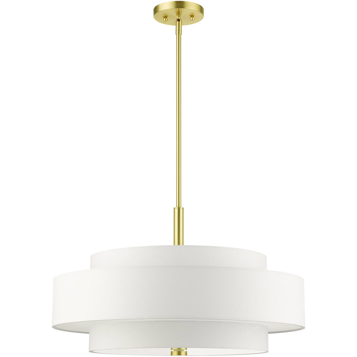 Meridian 5 Light 24 inch Satin Brass Chandelier Ceiling Light