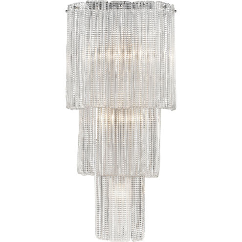 Diplomat 5 Light 13 inch Clear with Polished Nickel Sconce Wall Light