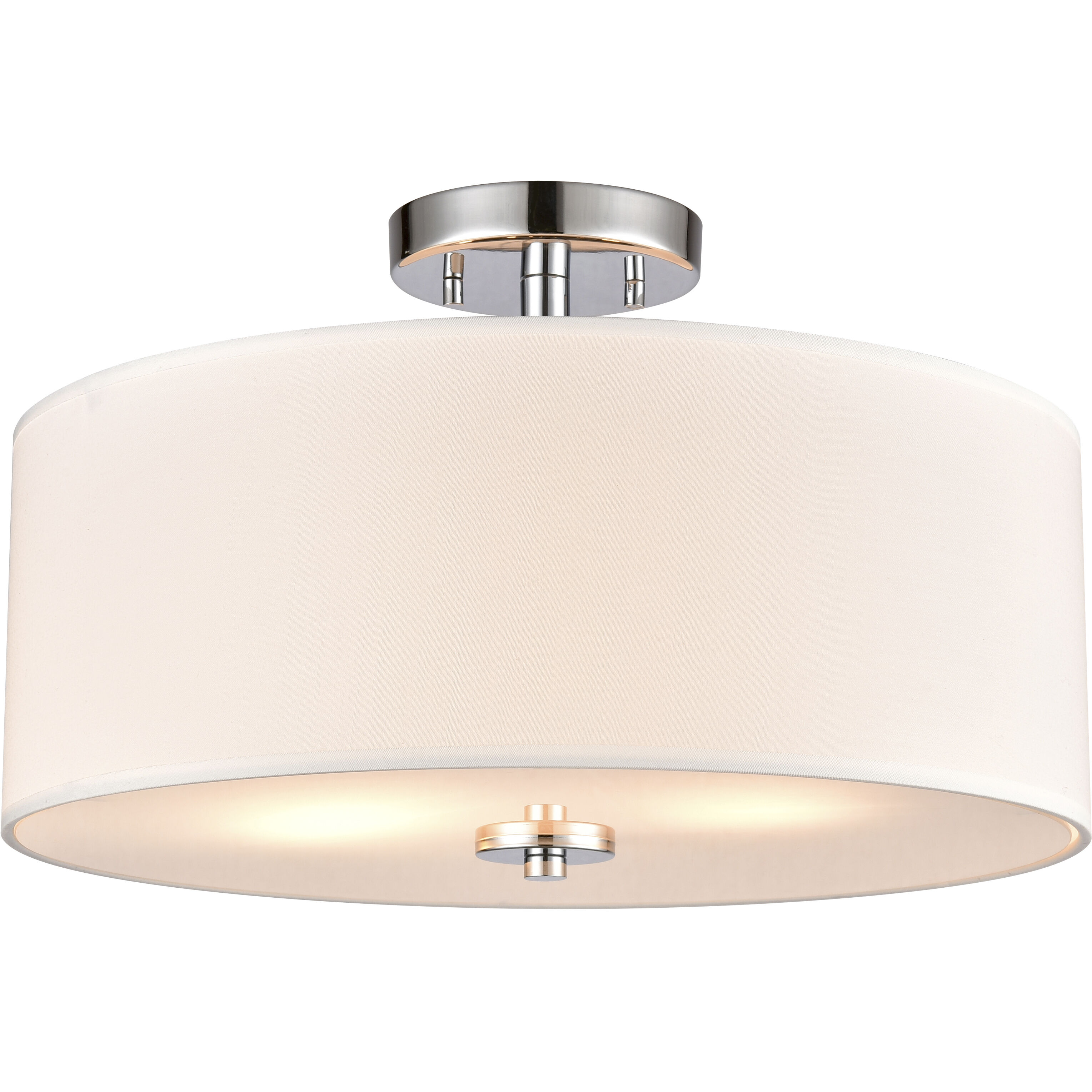 Oak Valley 2 Light 16 inch Chrome Semi Flush Mount Ceiling Light