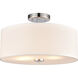 Oak Valley 2 Light 16 inch Chrome Semi Flush Mount Ceiling Light