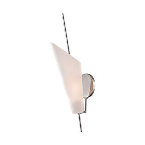 Cooper LED 7 inch Polished Nickel Wall Sconce Wall Light, Opal Matte