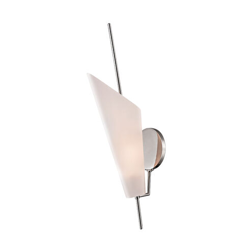 Cooper LED 5 inch Polished Nickel Wall Sconce Wall Light, Opal Matte