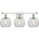 Ballston Athens LED 26 inch White and Polished Chrome Bath Vanity Light Wall Light in Clear Glass, Ballston