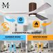 Atlas Irene-5HLK 42 inch Walnut Tone with Barnwood Tone Blades Ceiling Mount Paddle Fan in Barn Wood, Flush Mounted