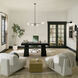 Velestino 4 Light 47.5 inch Black Linear Chandelier Ceiling Light