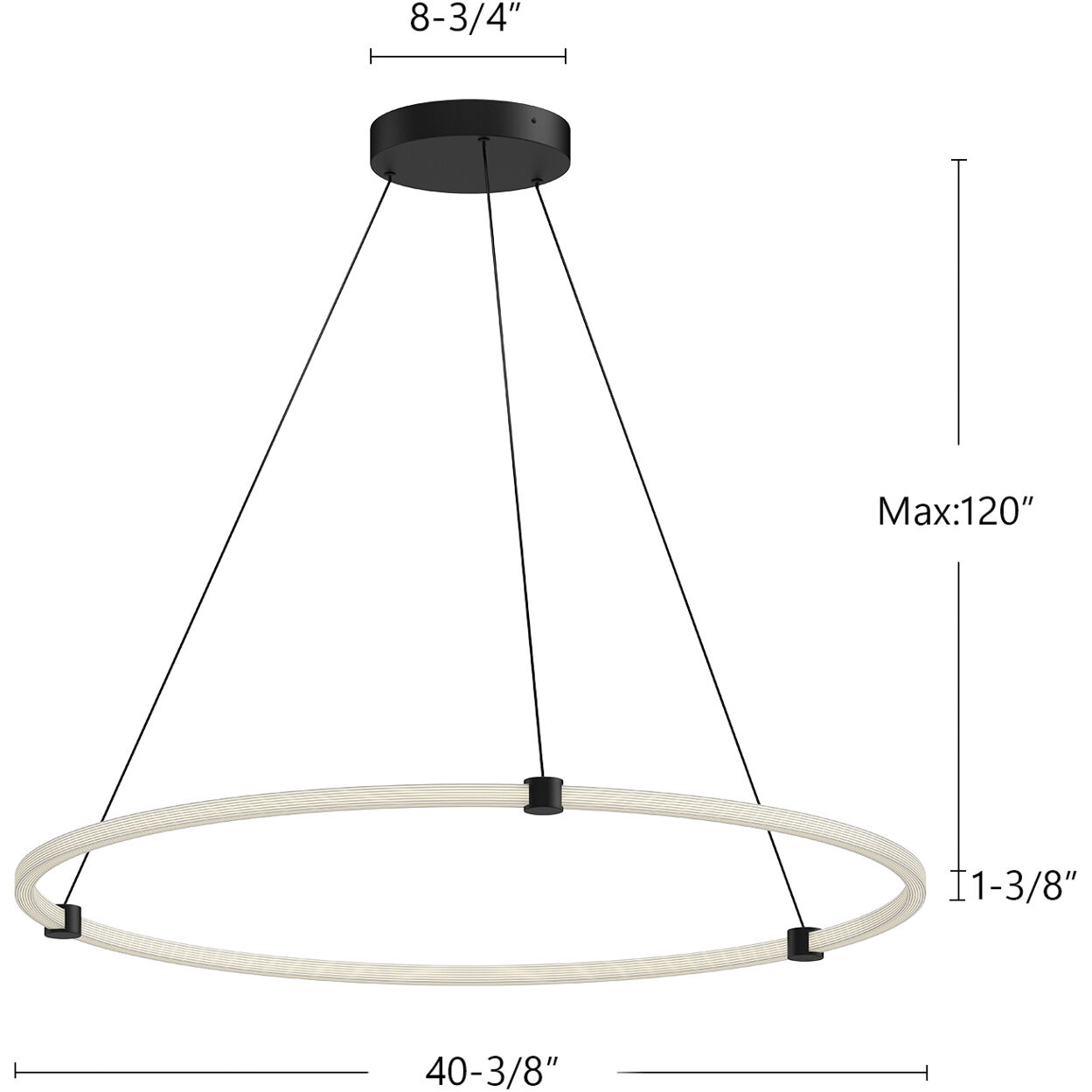 Bruni Pendant Ceiling Light in Black