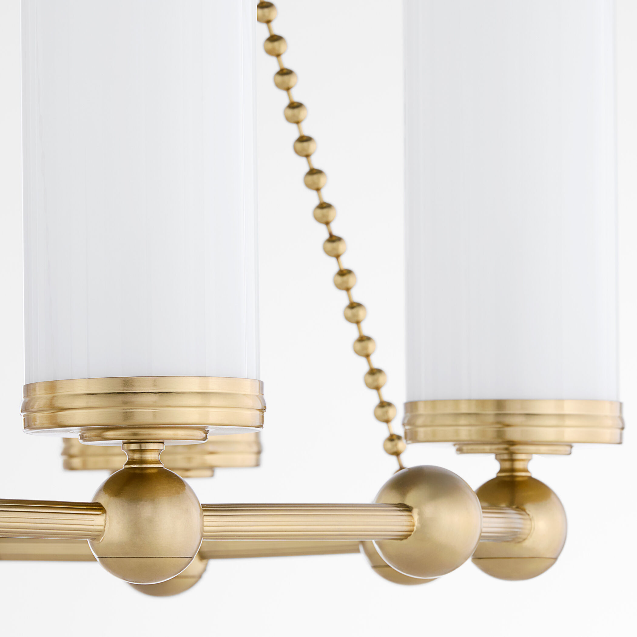 Lee Boulevard 6 Light 30 inch Aged Brass Chandelier Ceiling Light