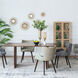 Upholstered Taupe Dining Chairs in Beige, Set of 2