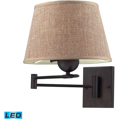 Stetson 25 inch 9.5 watt Aged Bronze Swingarm Sconce Wall Light