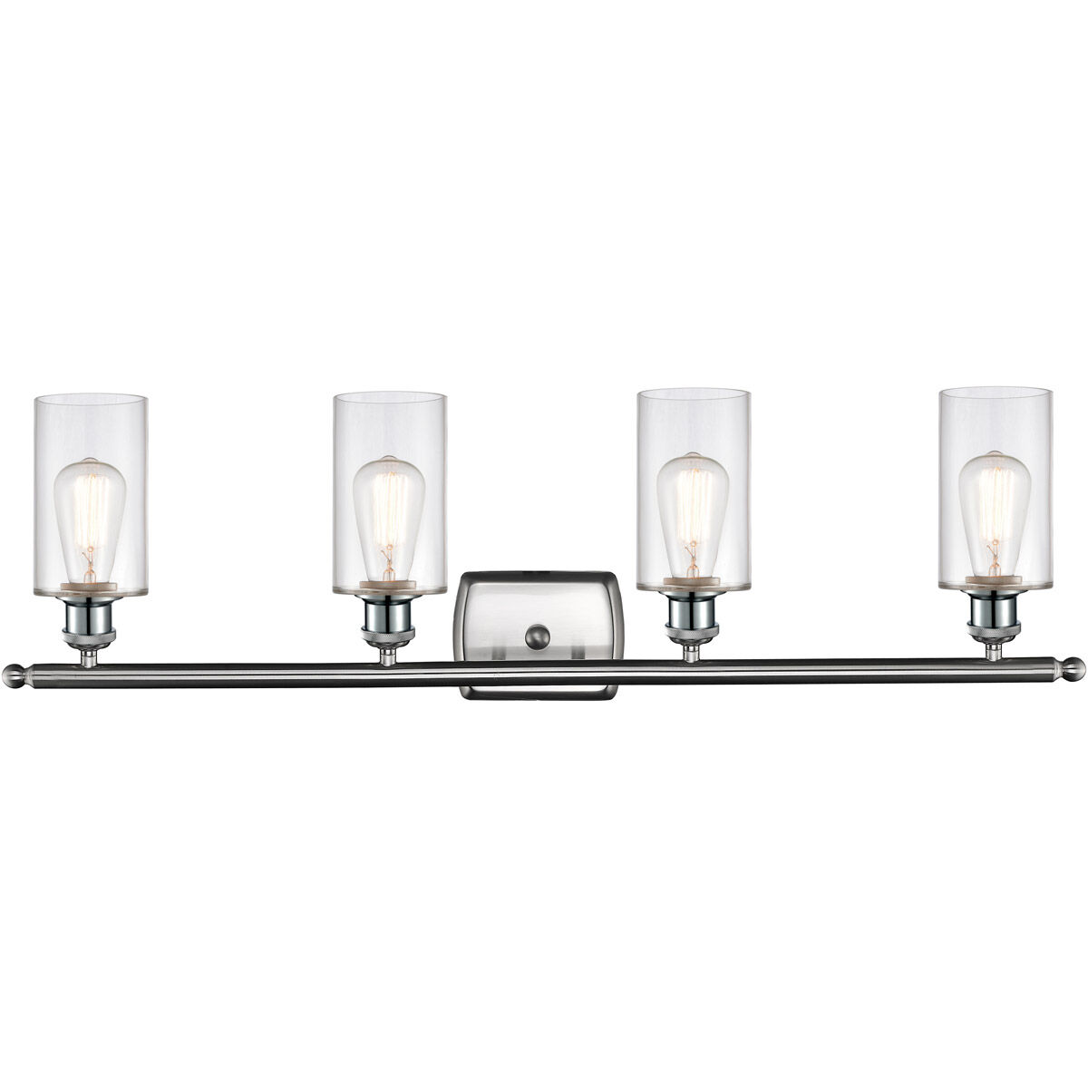 Ballston Clymer LED 36 inch Brushed Satin Nickel Bath Vanity Light Wall Light in Clear Glass, Ballston