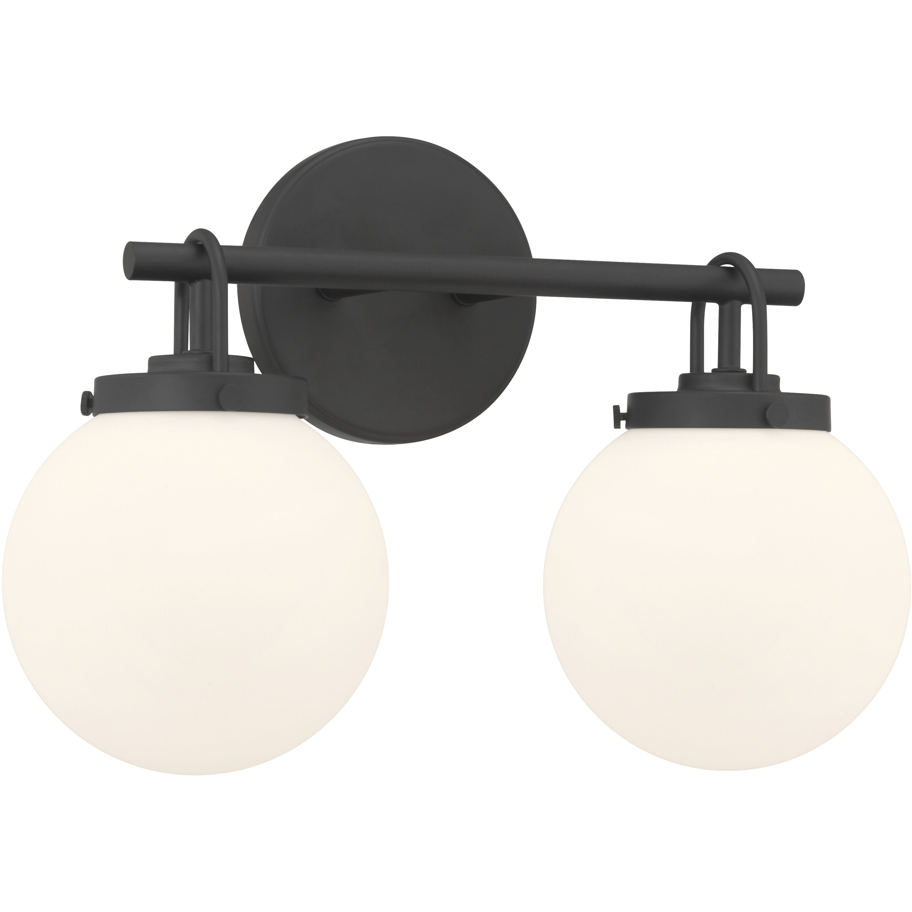 Ortesa 2 Light 15 inch Dark Matte Black Vanity Wall Light