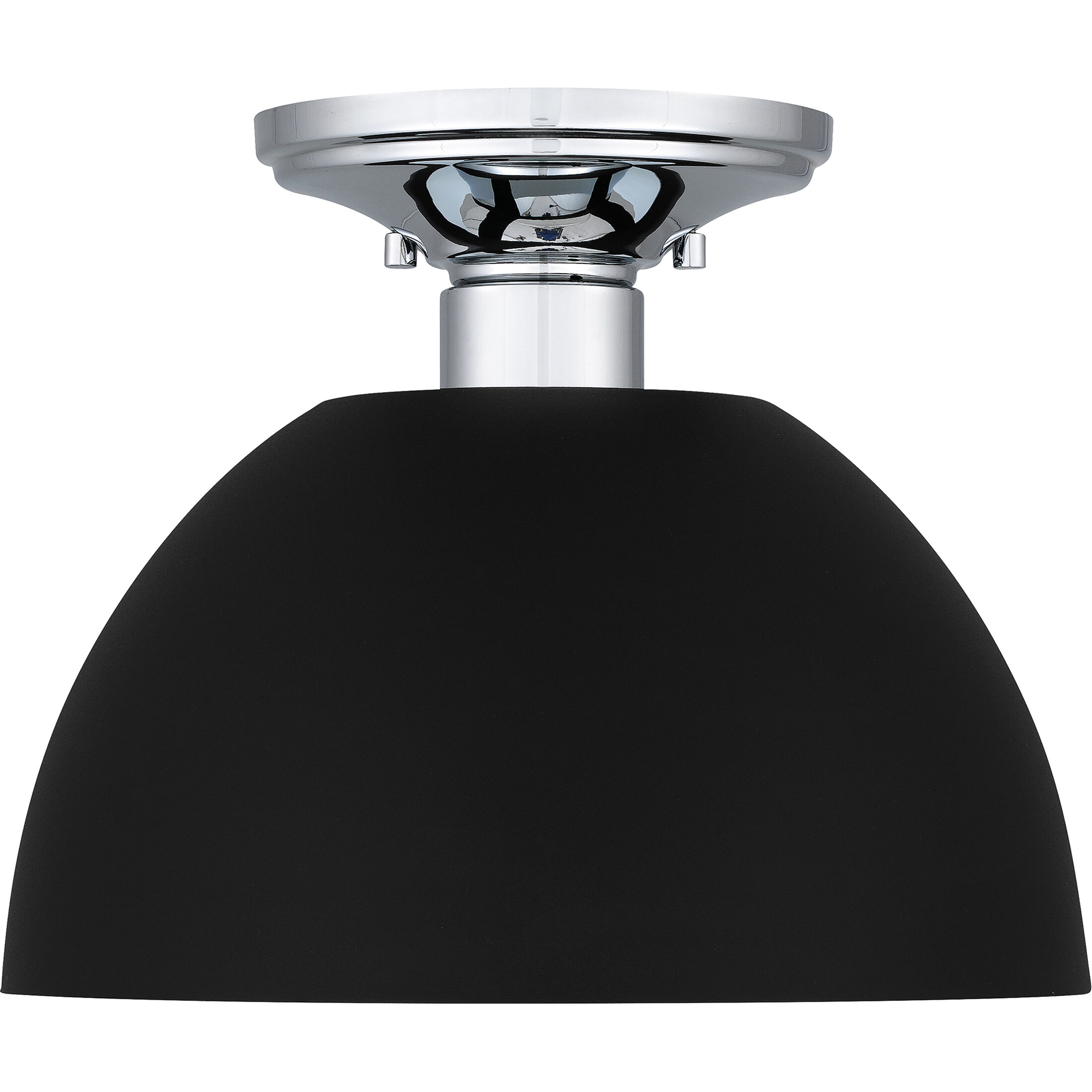 Eason 1 Light 10 inch Earth Black Semi-Flush Mount Ceiling Light