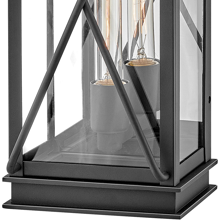 Montecito Outdoor Wall Mount Lantern in Museum Black