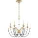 Priscilla 6 Light Heirloom Silver Chandelier Ceiling Light in Dark Grey Pearl, Adjustable Height