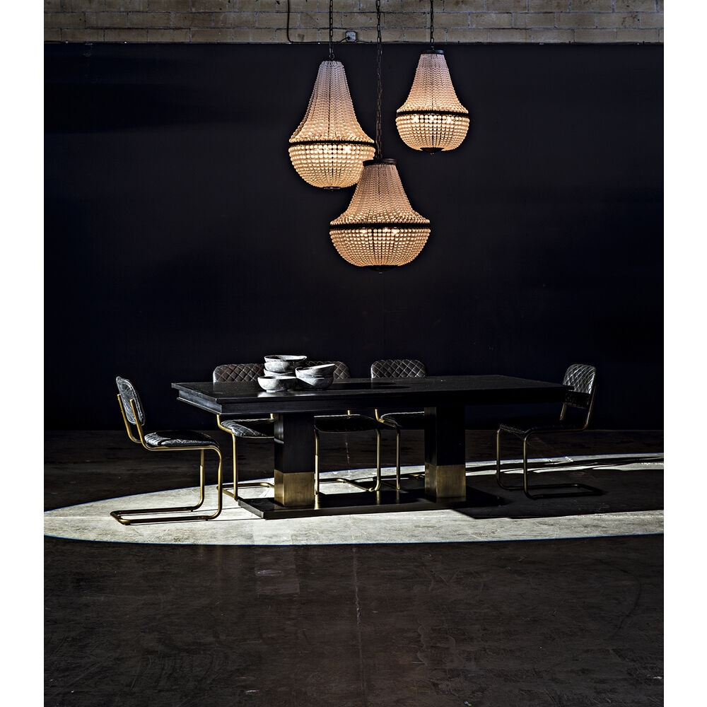 Ravenko 90 X 44.5 inch Hand Rubbed Black Dining Table