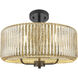 Downtown Urban Windsor 3 Light 16 inch Matte Black Pendant Ceiling Light in Mercury