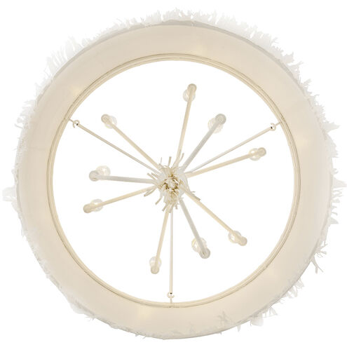 Lisa McDennon Baya 9 Light 30 inch Textured Plaster Chandelier Ceiling Light, Multi Tier