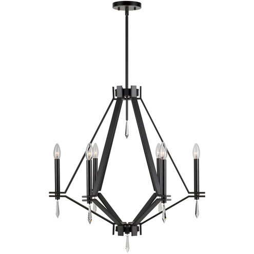 Robin 6 Light 26 inch Black Chandelier Ceiling Light