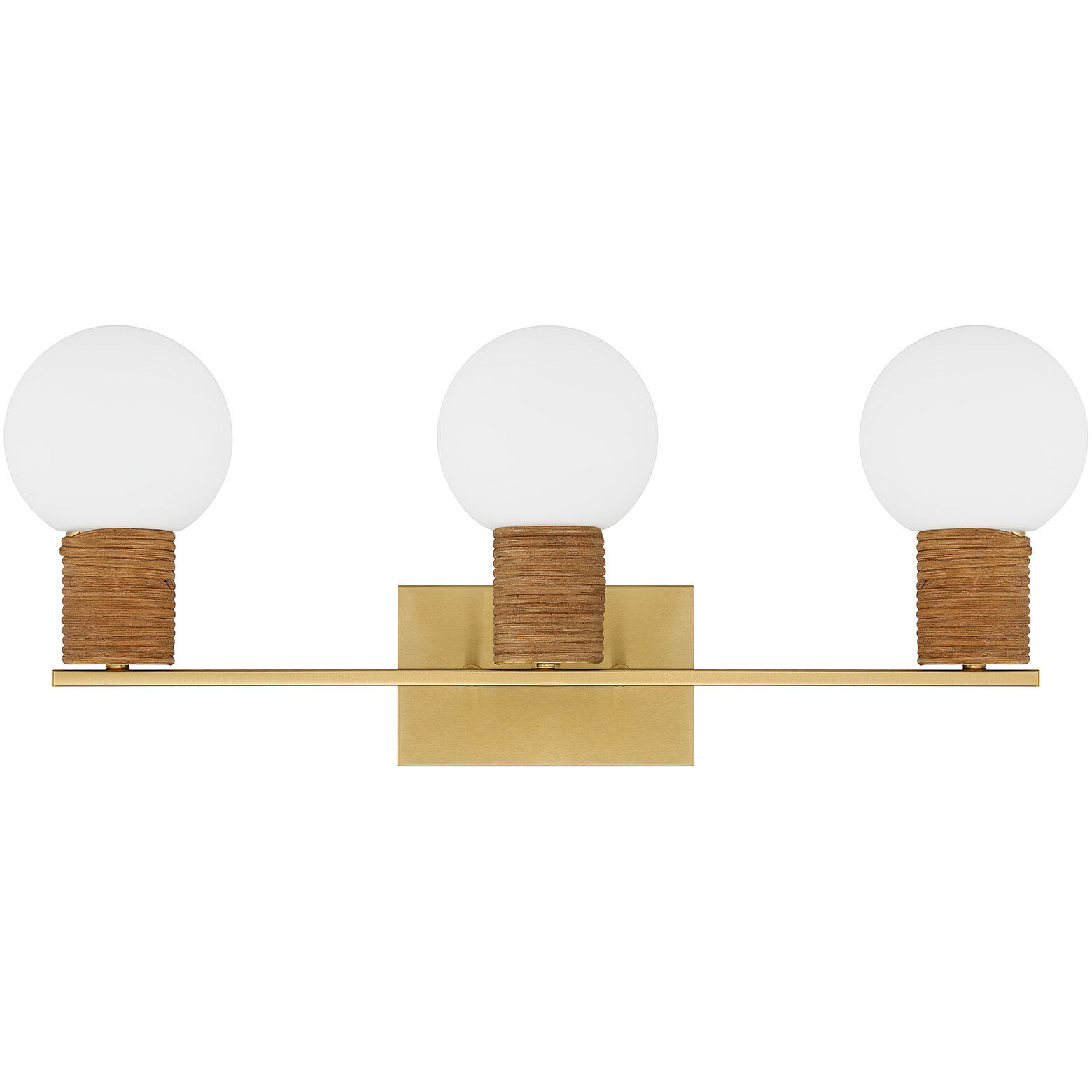 Jarrell 3 Light 24 inch Warm Brass Bathroom Vanity Light Wall Light