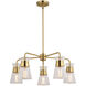 Harper LED 27 inch Natural Brass Chandelier Ceiling Light