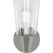 Wheatley 1 Light 5 inch Polished Chrome Wall Sconce Wall Light in Clear Glass