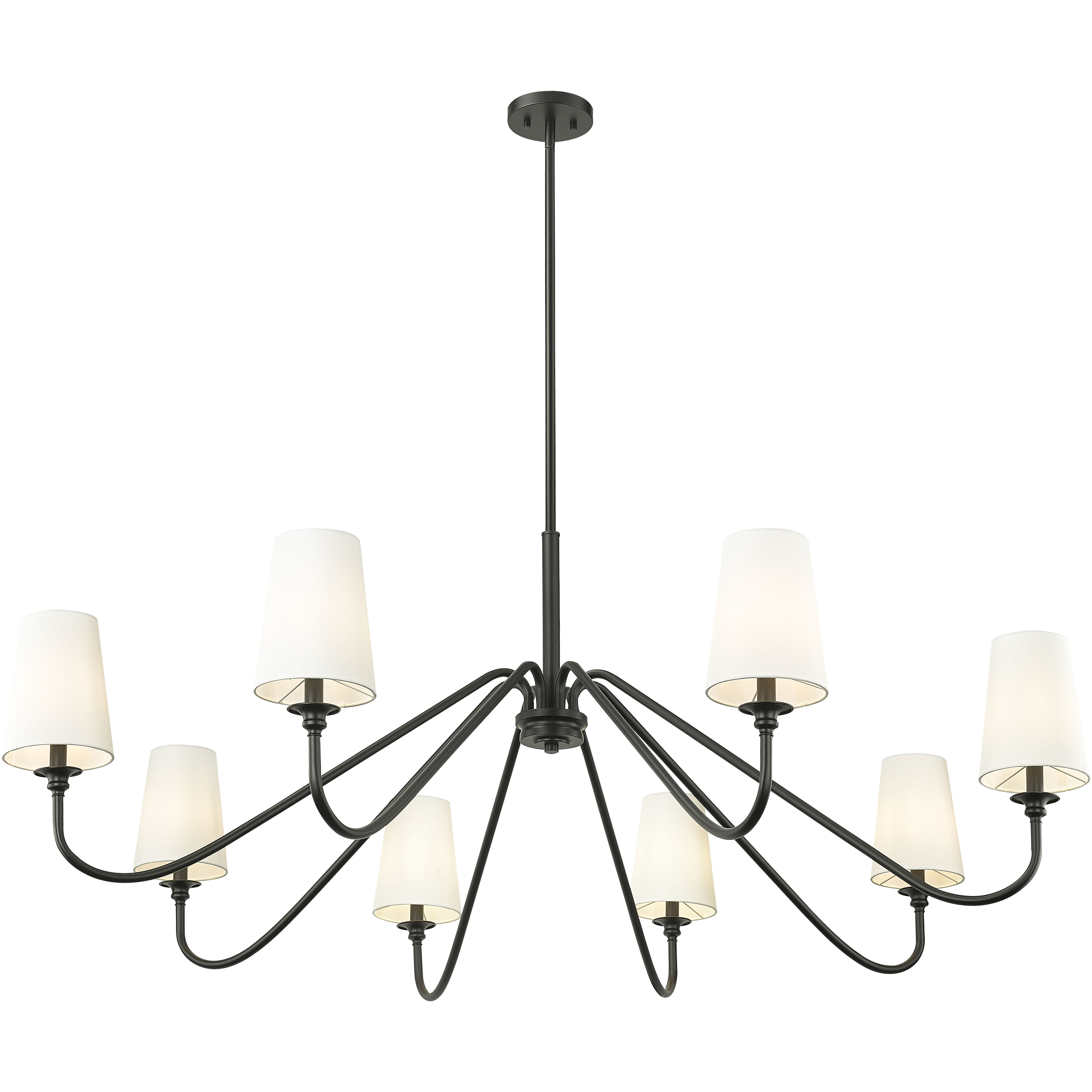 Gianna 8 Light 60.25 inch Matte Black Chandelier Ceiling Light