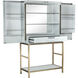 Gabe Blue with Brass Cabinet