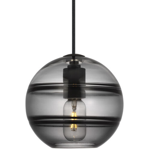 Sean Lavin Sedona LED 7.5 inch Nightshade Black Pendant Ceiling Light in Transparent Smoke Glass, LED included