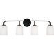 Lawson 4 Light 32.25 inch Matte Black Vanity Light Wall Light
