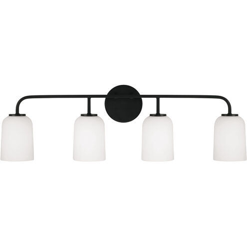 Lawson 4 Light 32.25 inch Matte Black Vanity Light Wall Light