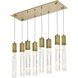Aurora 8 Light 12 inch Satin Gold Pendant Ceiling Light