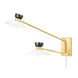 Whitley 60.00 watt Aged Brass Swing Arm Wall Sconce Wall Light, Plug-In