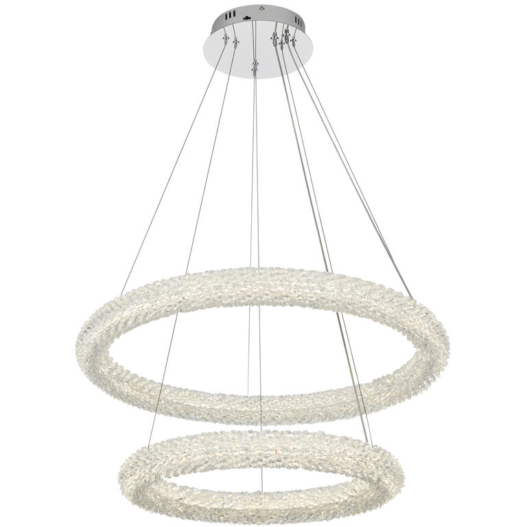Bowen 2 Light 28 inch Chrome Chandelier Ceiling Light