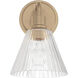 Pleated 1 Light 7.13 inch Premium Bronze Wall Sconce Wall Light
