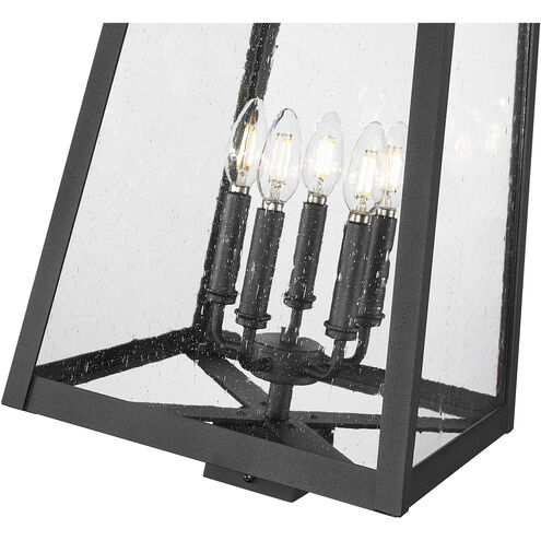 Rainer 5 Light 26 inch Black Outdoor Post Mounted Fixture in G9